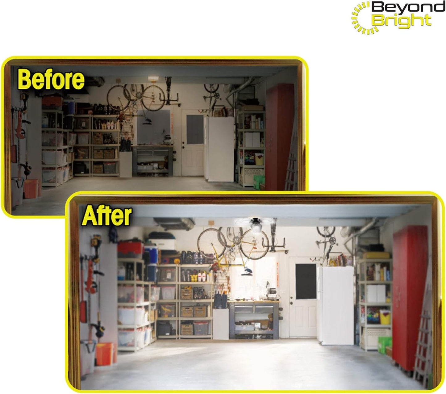 (Open Box) Beyond Bright LED Ultra-Bright Garage Light - 3 Adjustable Panels, Energy Efficient, Easy to Install, Durable and Long-Lasting Light for Garages, Warehouses and More
