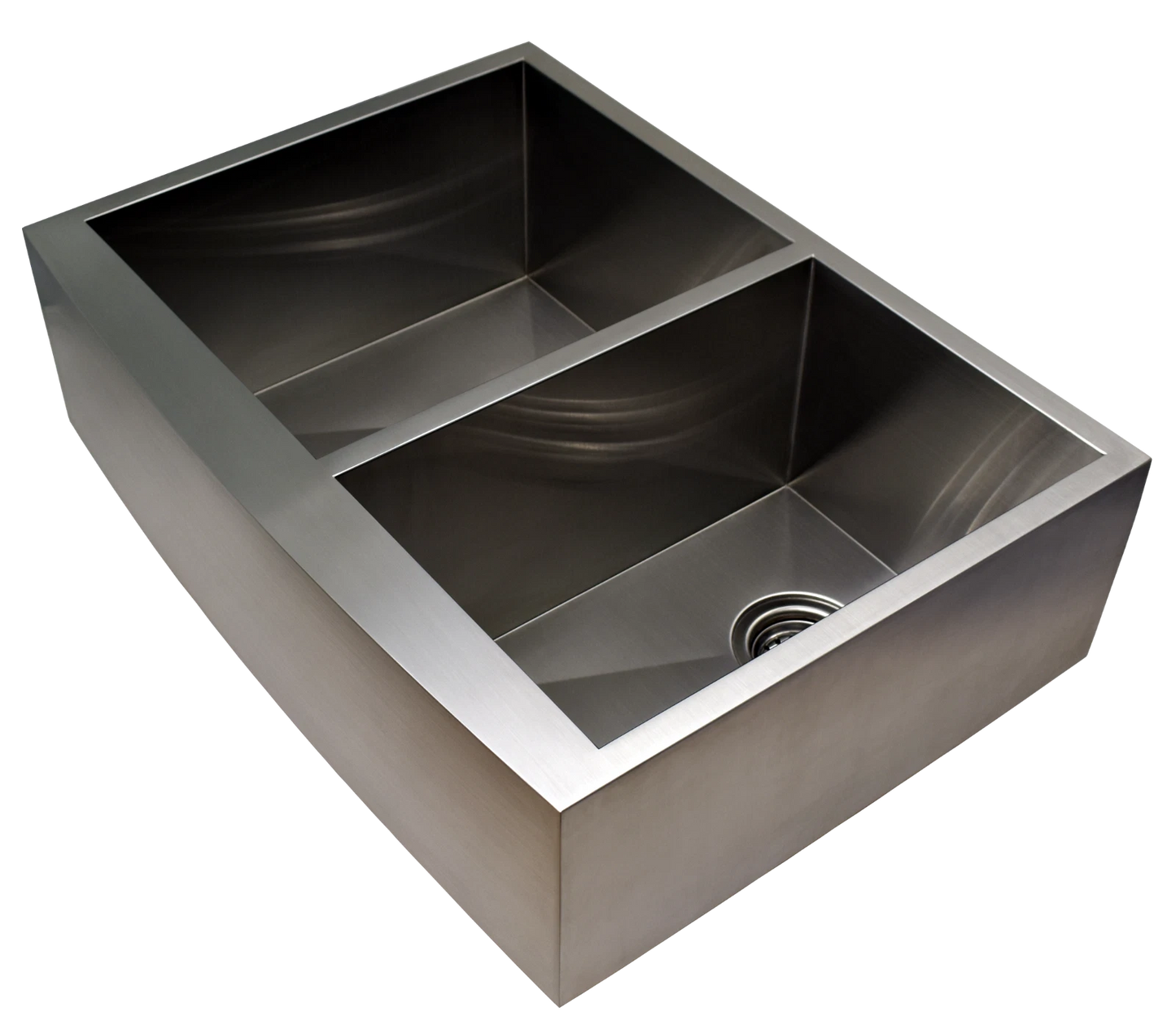 36" x 22" - 1/4" x 10" Satin Kitchen Sink | AFD3622L
