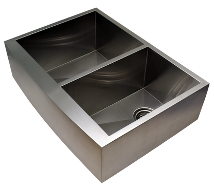 36" x 22" - 1/4" x 10" Satin Kitchen Sink | AFD3622L
