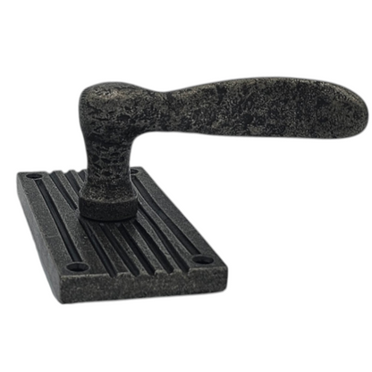 Signature Hardware Corded-Bronze Passage Interior Door Set - Lever Handle 2-3/8" Backset - Left Hand - Antique Pewter