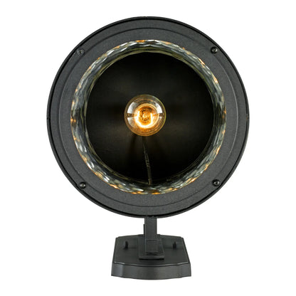 Trans Globe 40372BK | Boardwalk Single Light 20" Tall Outdoor Wall Sconce with Water Glass Shade