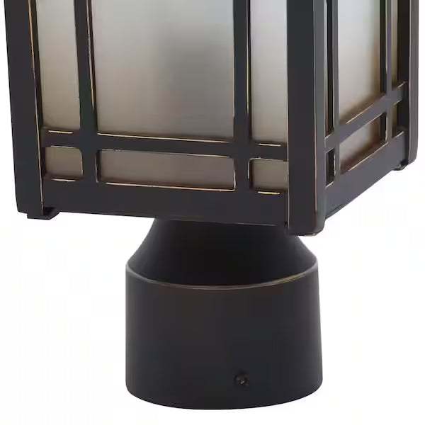 Home Decorators Collection 1001061986 | Port Oxford 1-Light Oil-Rubbed Chestnut Outdoor Post Mount Lantern