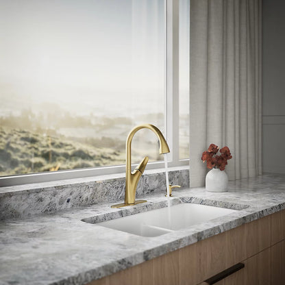 Kohler 1PREC26448-SD-2MB-AA | Transitional Pull Down Kitchen Faucet 1PREC26448-SD-2MB-AA Brushed Gold