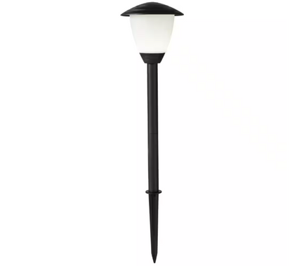 Hampton Bay 1006 684 101 | Lamar Park 50 Lumen Low Voltage Black Integrated LED Waterproof Outdoor Path Lights with Easy Clip Connectors (6-Pack)