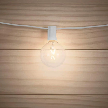 Hampton Bay 1005 698 523 | 12-Light 12 ft. Outdoor/Indoor Plug-In Incandescent G50 Bulb String Light