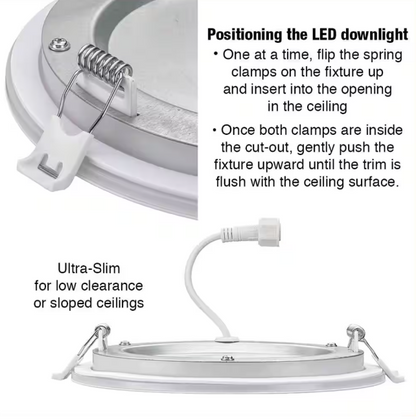 Commercial Electric 1005 596 104 | 6 in. Canless Adjustable CCT Integrated LED Recessed Light Trim with Night Light 900 Lumens New Construction Remodel