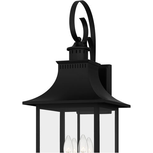 Quoizel CCR8412K | Chancellor 4 Light 28 inch Mystic Black Outdoor Wall Lantern