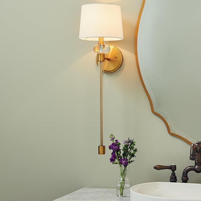 Quoizel QW4071WS | Barbour Single Light 27" Tall Wall Sconce in Weathered Brass