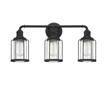 Quoizel LVD8624EK | 3 Light 24" Wide Vanity Light in Earth Black