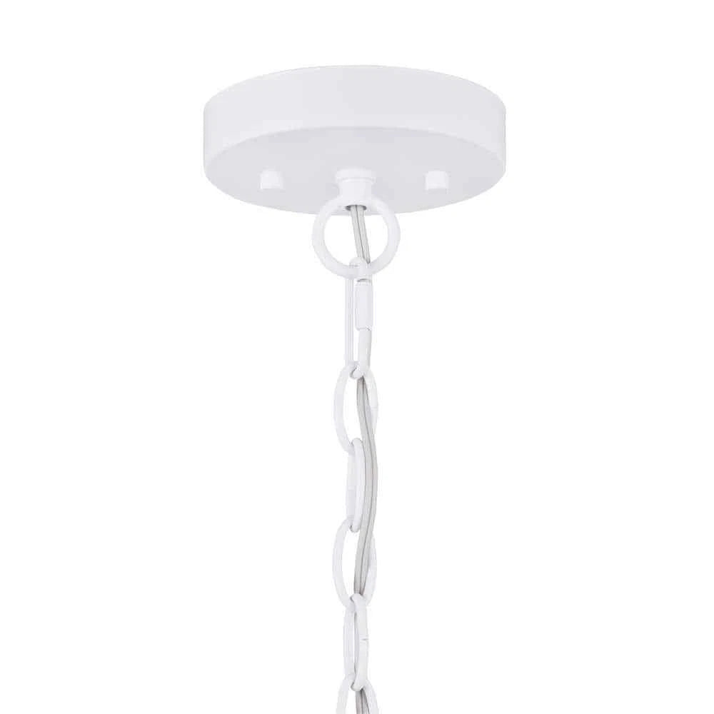Hampton Bay 65220 | Tallulah 4-Light White Pendant Hanging Light, Dome Kitchen Pendant Lighting