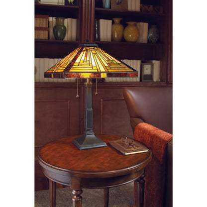 Quoizel TF885T | Stephen 23 inch 75 watt Vintage Bronze Table Lamp Portable Light, Naturals