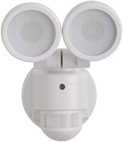 Defiant DFI-5852-WH-G | 180 Degree White Motion Activated Outdoor Integrated LED Twin Head Flood Light
