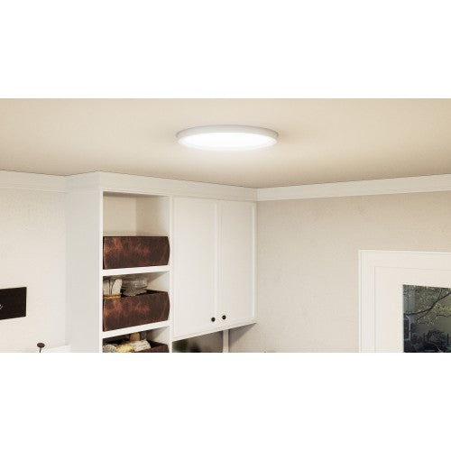 Quoizel OST1715W | Outskirts 15" Matte White Flush Mount Ceiling Light