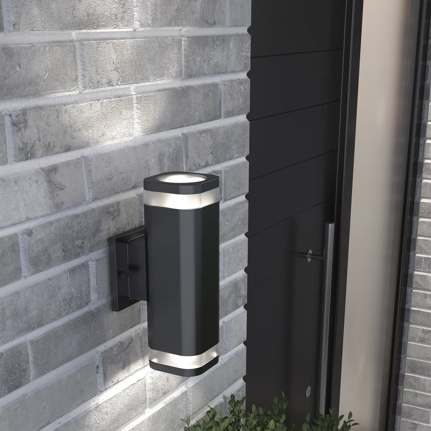 Artika NSBLES-ON | Mettle LED Indoor-Outdoor Wall Light in Matte Black