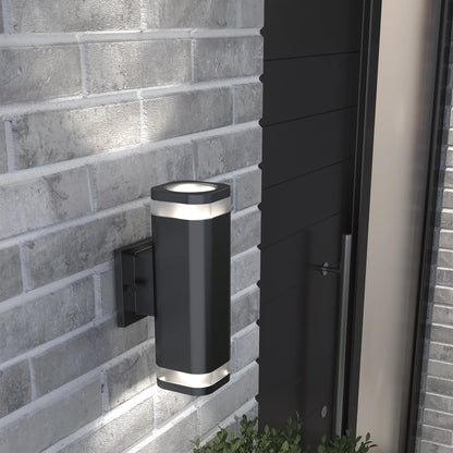 Artika NSBLES-ON | Mettle LED Indoor-Outdoor Wall Light in Matte Black