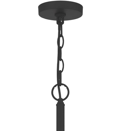 Quoizel ABR5028MBX | Abner 8 Light 28 inch Matte Black Chandelier Ceiling Light