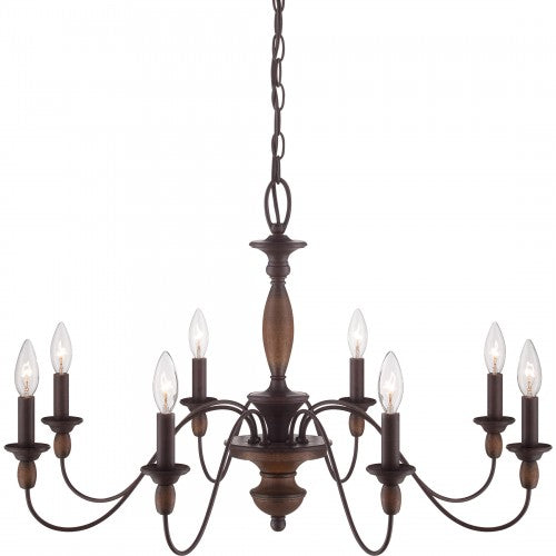 Quoizel HK5008TC | Holbrook 8 Light 29 inch Tuscan Brown Chandelier Ceiling Light