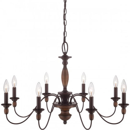 Quoizel HK5008TC | Holbrook 8 Light 29 inch Tuscan Brown Chandelier Ceiling Light
