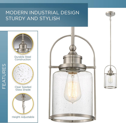 Quoizel QPP2781BN | Payson Single Light 7" Wide Mini Pendant