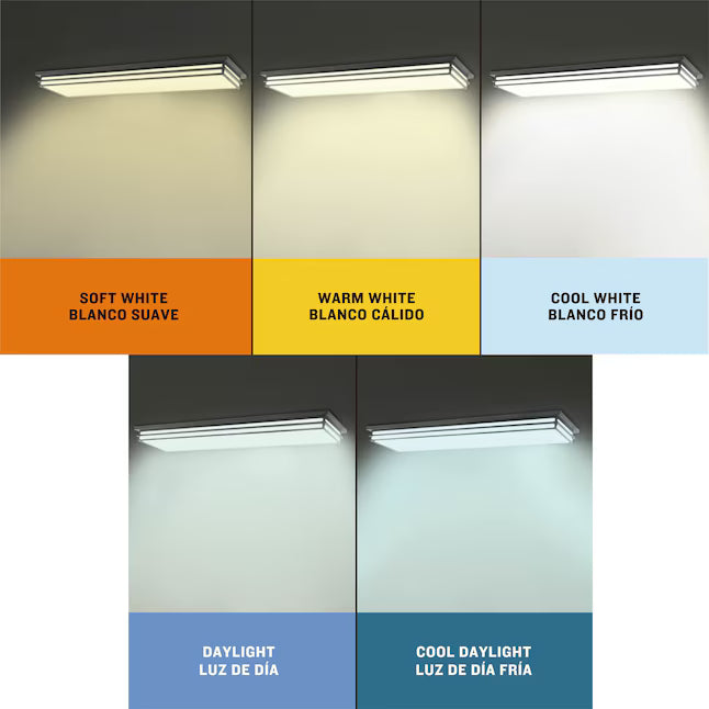 allen + roth 2592465 | Phoebe 1 -Light 48-in Matte Black Integrated LED Flush Mount Light