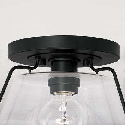 Austin Allen AA1010MB | Elijah 1 Light 10.5 inch Matte Black Flush Mount Ceiling Light