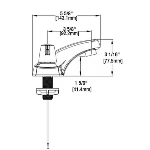 Glacier Bay HD67090W-6B01 | Aragon 4 in. Centerset 2-Handle Low-Arc Bathroom Faucet with Pop-Up Drain in Chrome