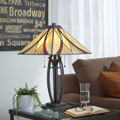 Quoizel TF1180TVA | Asheville 25 inch 75 watt Valiant Bronze Table Lamp Portable Light, Naturals