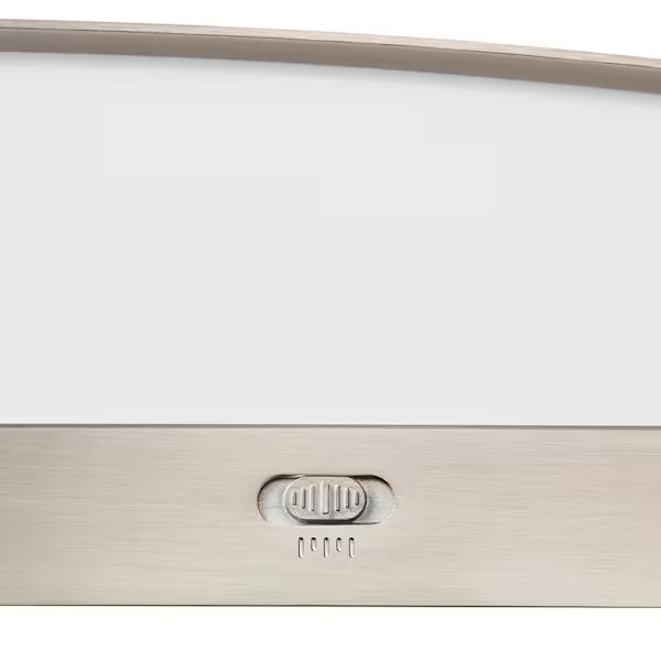 Hampton Bay 1006 424 029 | Woodbury 24.6 in. 1-Light Brushed Nickel Integrated LED Bathroom Vanity Light Bar with Frosted Acrylic Shade