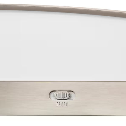 Hampton Bay 1006 424 029 | Woodbury 24.6 in. 1-Light Brushed Nickel Integrated LED Bathroom Vanity Light Bar with Frosted Acrylic Shade