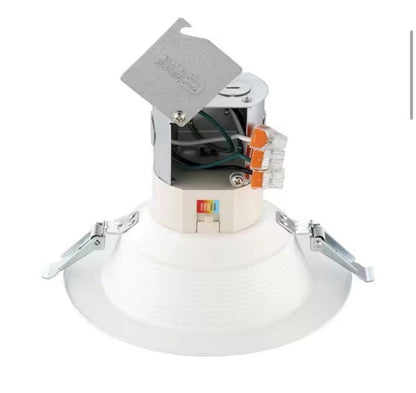 Commercial Electric 1003 240 066 | Easy-Up 6 in. White Baffle Integrated LED Recessed Kit