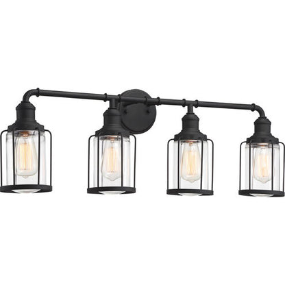 Quoizel LUD8634EK | Ludlow 4 Light 34 inch Earth Black Bath Light Wall Light