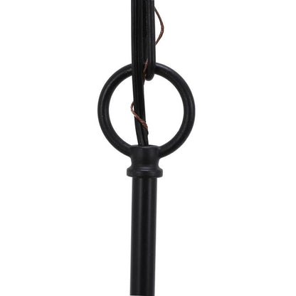 Decor Therapy CH1977 | Lexington 4-Light Black Wood Farmhouse Lantern Hanging Pendant Light