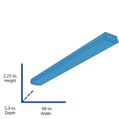 Utilitech 2592125 | 4-ft 4000 Lumens White Cool White LED Flush mount Garage Shop Light