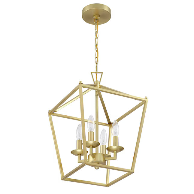 Faymart FAY-US-LT-107-SG | 4-Light Caged Pendant Light with Soft Gold Finish