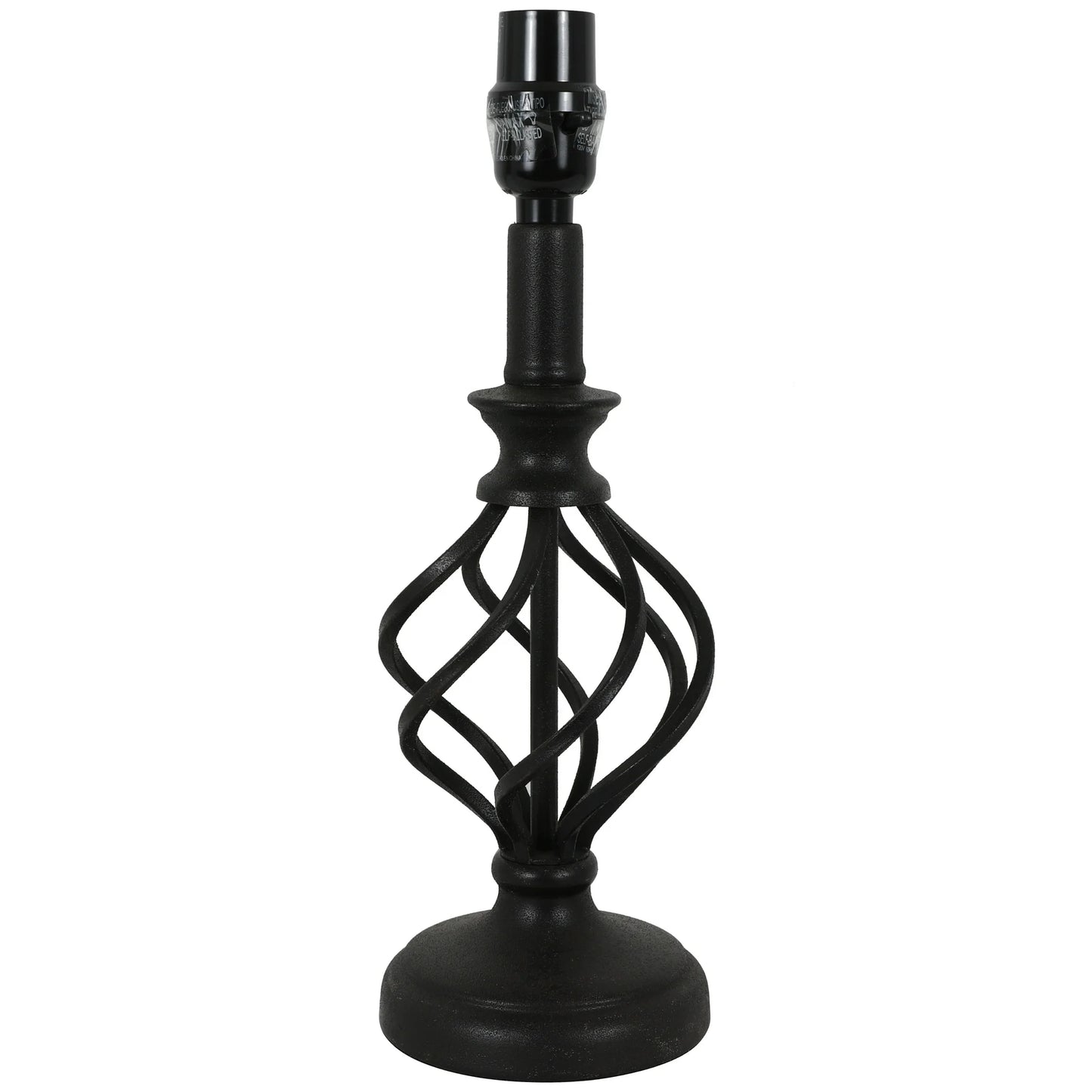 Better Homes & Gardens LB3615 | Metal Swirl Caged Accent Lamp Base, Bronze Finish