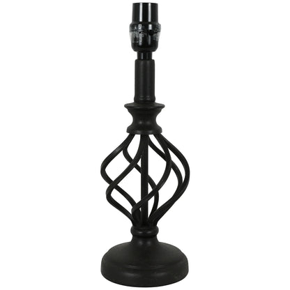 Better Homes & Gardens LB3615 | Metal Swirl Caged Accent Lamp Base, Bronze Finish