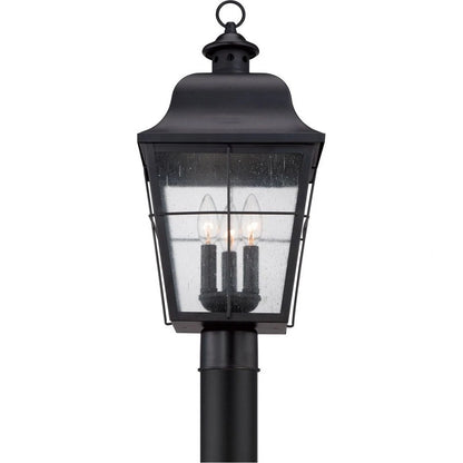 Quoizel MHE9010K | Millhouse 3 Light 22 inch Mystic Black Post Lantern