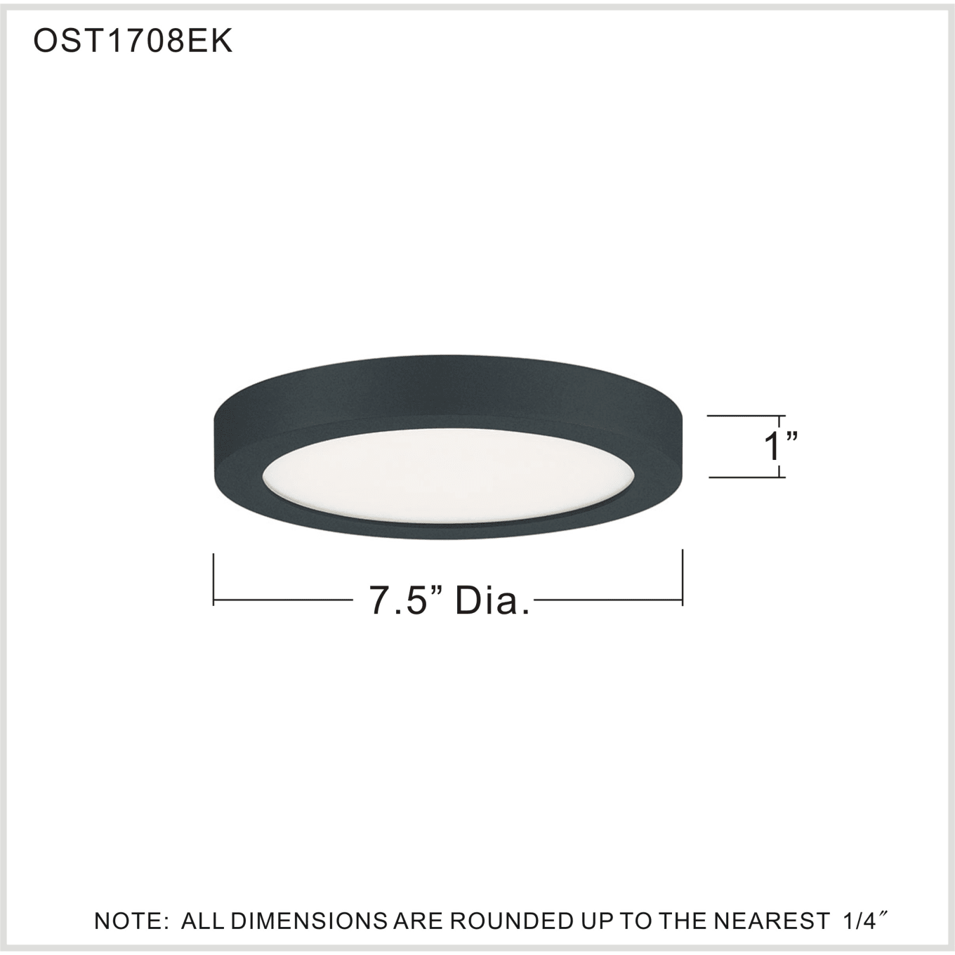 Quoizel OST1708BN | Outskirts 8" Wide LED Flush Mount Ceiling Fixture