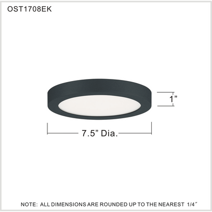Quoizel OST1708BN | Outskirts 8" Wide LED Flush Mount Ceiling Fixture