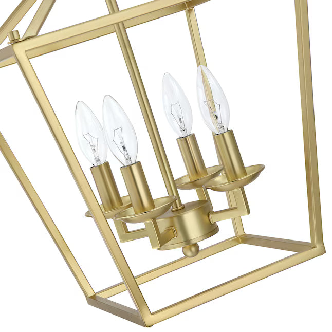 Faymart FAY-US-LT-107-SG | 4-Light Caged Pendant Light with Soft Gold Finish