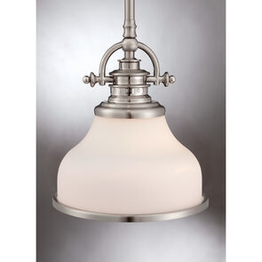 Quoizel GRT1508BN | Grant 1 Light 8 inch Brushed Nickel Mini Pendant Ceiling Light in Brushed Nickel
