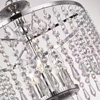 Home Decorators Collection 1001 789 669 | Calisitti 3-Light Polished Chrome Chandelier with K9 Crystal Dangles