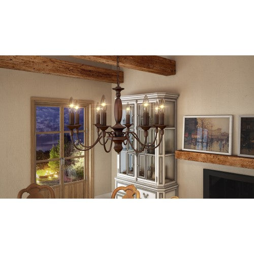 Quoizel HK5008TC | Holbrook 8 Light 29 inch Tuscan Brown Chandelier Ceiling Light