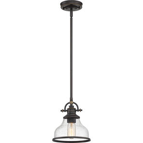 Quoizel GRT1508PN | Grant 1 Light 8 inch Palladian Bronze Mini Pendant Ceiling Light in Palladian Bronze