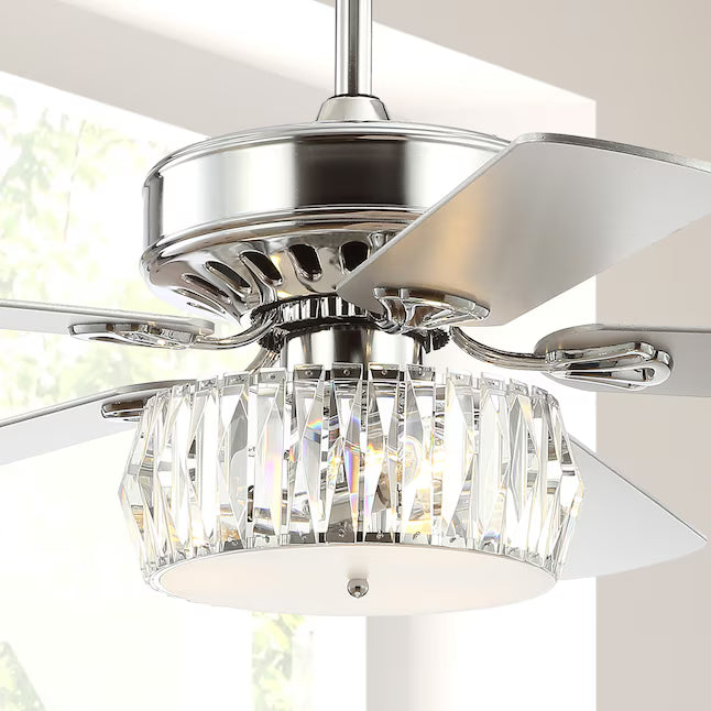 JONATHAN Y Lighting JYL9706A | Mandy 52" 5 Blade LED Indoor Ceiling Fan with Remote Control