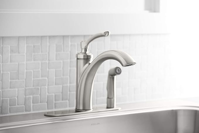 Kohler K-R29671-VS | Linwood Kitchen Sink Faucet, Vibrant Stainless