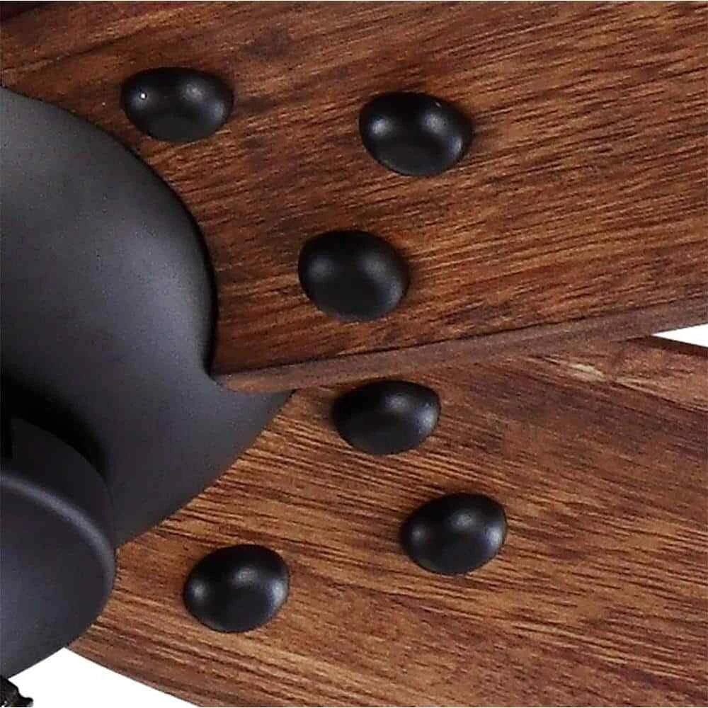 Home Decorators Collection 68244 | Altura 48 in. Indoor/Outdoor Matte Black Ceiling Fan with Downrod and Reversible