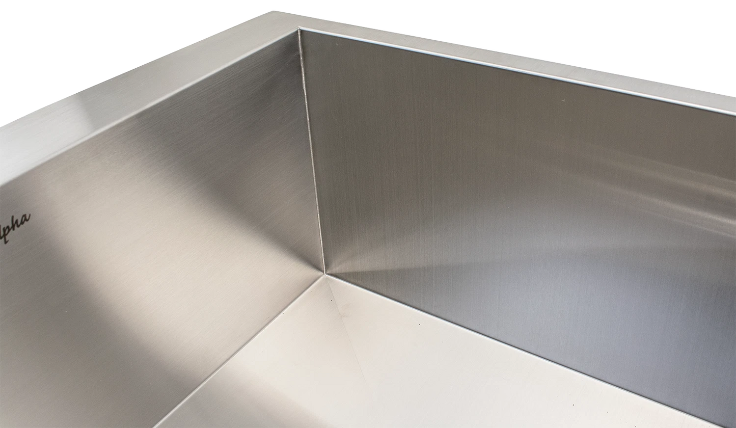 36" x 22" - 1/4" x 10" Satin Kitchen Sink | AFD3622L