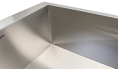 36" x 22" - 1/4" x 10" Satin Kitchen Sink | AFD3622L