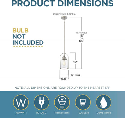 Quoizel QPP2781BN | Payson Single Light 7" Wide Mini Pendant